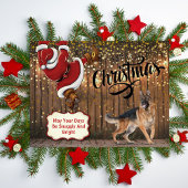 ドイツのシェパード・サンタクリスマスポストカード シーズンポストカード