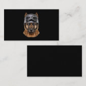 ドイツのシェパード·ドッグ、バイクもしくは自転車に乗る人のオートバイ·ヘルメット 名刺 (正面/裏面)