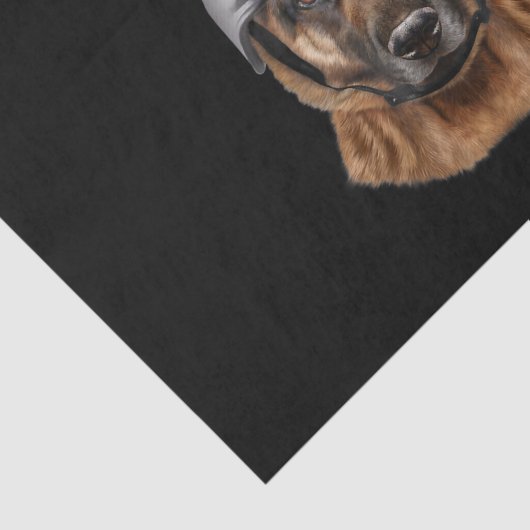 ドイツのシェパード·ドッグ、バイクもしくは自転車に乗る人のオートバイ·ヘルメット 薄葉紙 (詳細)