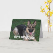ドイツのシェパード：マザーズ・デイ・カード カード (黄色い花)