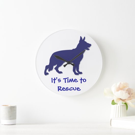 ドイツのシェパード ラージ壁時計 (ホーム)