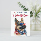 ドイツのシェパード、神の祝福アメリカのはがき ポストカード (スタンド正面)