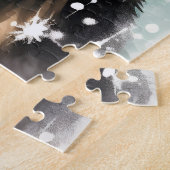 ドイツのシェパード・絵画クリスマスブラシのアートワーク ジグソーパズル (側面)