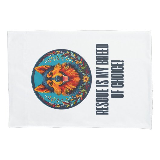 ドイツのシェルター犬 枕カバー (正面)