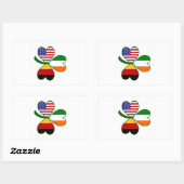 ドイツのシャムロック 長方形シール (シート)