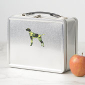 ドイツのショートエアーポインタ_犬カモフラージシルエット メタルランチボックス (インサイチュ)