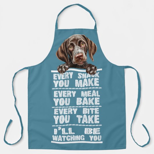 ドイツのショートヘアのポインタあなたが作るすべてのスナック エプロン (正面)