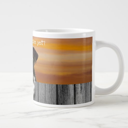 ドイツのショートヘアポインター「鳥の季節」 ジャンボコーヒーマグカップ (右)