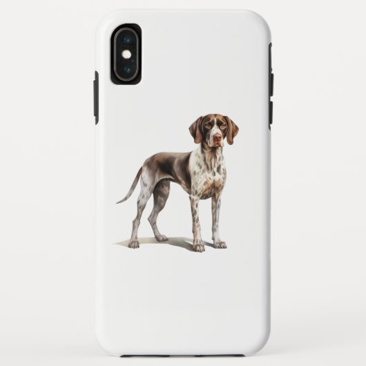 ドイツのショートヘア犬アートウォーター色の犬プリント犬 Case-Mate iPhoneケース (裏面)