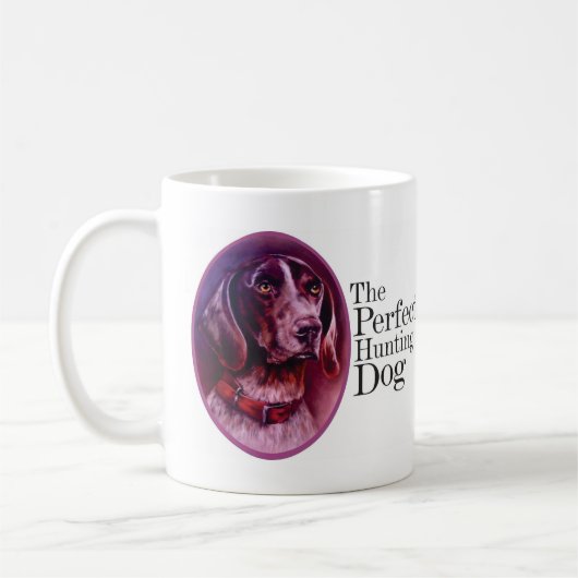 ドイツのショートポインターコーヒーマグ コーヒーマグカップ (左)