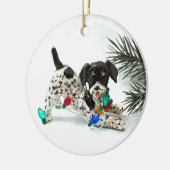 ドイツのショートポインタードッグクリスマスオーナメント セラミックオーナメント (左)