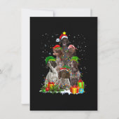 ドイツのショートポインタードッグクリスマスツリーメル 招待状 (正面)