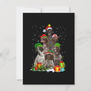 ドイツのショートポインタードッグクリスマスツリーメル 招待状