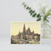 ドイツのシレジア州ブレスラウ市の東から市庁舎 ポストカード (スタンド正面)