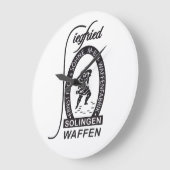 ドイツのシークフリードワフェンエルンストパック&ソーヌ会社 ラージ壁時計 (傾斜)