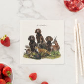 ドイツのスパニエル犬（ドイツ・ワッテルフンド） スタンダードカクテルナプキン (インサイチュ)