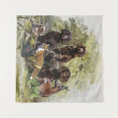 ドイツのスパニエル犬（ドイツ・ワッテルフンド） タペストリー (正面(横))