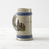 ドイツのスパニエル犬（ドイツ・ワッテルフンド） ビールジョッキ (正面左)