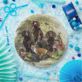 ドイツのスパニエル犬（ドイツ・ワッテルフンド） ペーパープレート (パーティー)