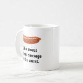ドイツのソーセージのしゃれ コーヒーマグカップ (正面左)