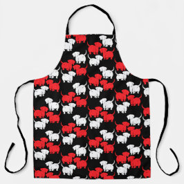 ドイツのダシュント犬のパターン エプロン