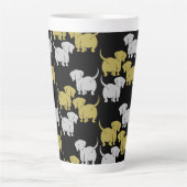 ドイツのダシュント犬のパターン カフェラテマグ (正面)