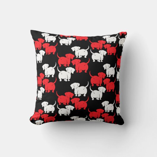 ドイツのダシュント犬のパターン クッション (正面)