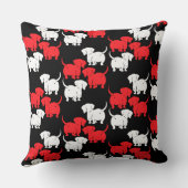 ドイツのダシュント犬のパターン クッション (裏面)