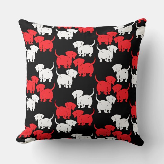 ドイツのダシュント犬のパターン クッション (正面)