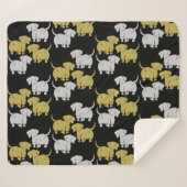 ドイツのダシュント犬のパターン シェルパブランケット (正面(横))