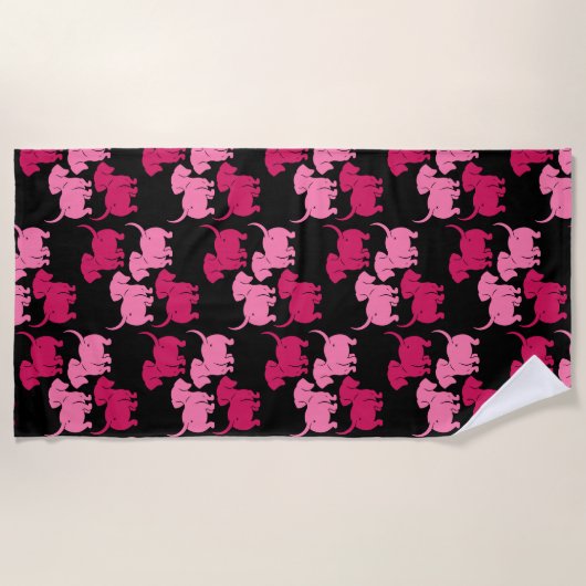 ドイツのダシュント犬のパターン ビーチタオル (正面)