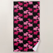 ドイツのダシュント犬のパターン ビーチタオル (正面)