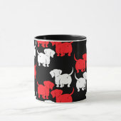 ドイツのダシュント犬のパターン マグカップ (中央)