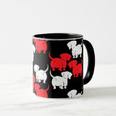 ドイツのダシュント犬のパターン マグカップ (正面右)