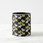 ドイツのダシュント犬のパターン マグカップ (中央)