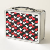 ドイツのダシュント犬のパターン メタルランチボックス (裏面)