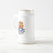 ドイツのダルムシュタット国旗 ビールジョッキ (正面左)