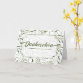 ドイツのダンケシュンありがとうセージ緑の植物 カード (黄色い花)