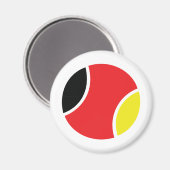 ドイツのテニスボールアイコン マグネット (正面/裏面)