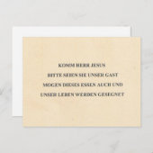 ドイツのテーブル祈りの言葉 ポストカード (正面/裏面)