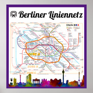 ドイツのトレーダーは、「ドイツの市場はBERLIN Liniennetz (S-/U-Bahn) . ポスター