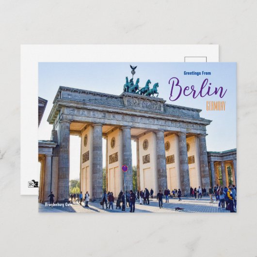 ドイツのドイツのBerlinからの挨拶 ポストカード (正面/裏面)