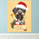 ドイツのドレイサー聖降誕祭メリークリスマス！マグネットボタン キャンバスプリント (インサイチュ (ウッドフロア))