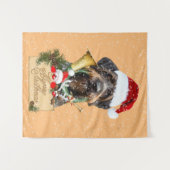 ドイツのドレイサー聖降誕祭メリークリスマス！マグネットボタン タペストリー (正面(横))