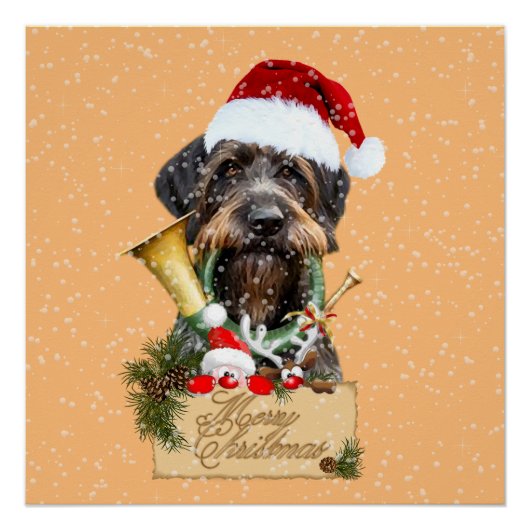 ドイツのドレイサー聖降誕祭メリークリスマス！マグネットボタン ポスター (正面)