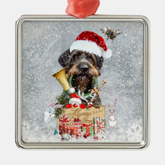 ドイツのドレイサー聖降誕祭メリークリスマス! メタルオーナメント (正面)