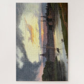 ドイツのドレスデンの夕日 ジグソーパズル (縦)