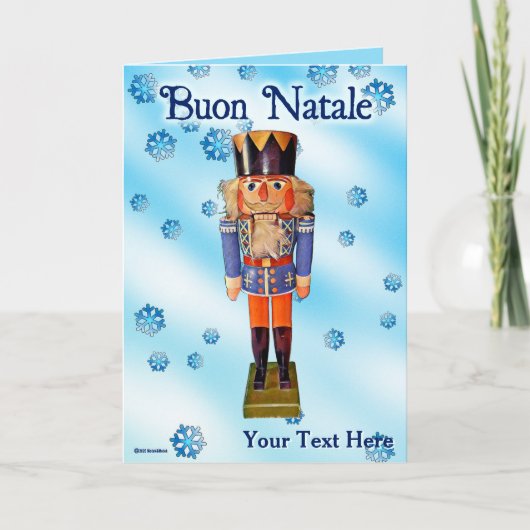 ドイツのナツクラッカー – Buon Natale カード (正面)