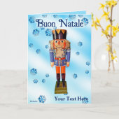 ドイツのナツクラッカー – Buon Natale カード (黄色い花)