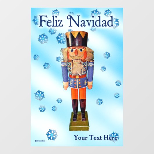 ドイツのナツクラッカー – Feliz Navidad ウィンドウサイン (シート)